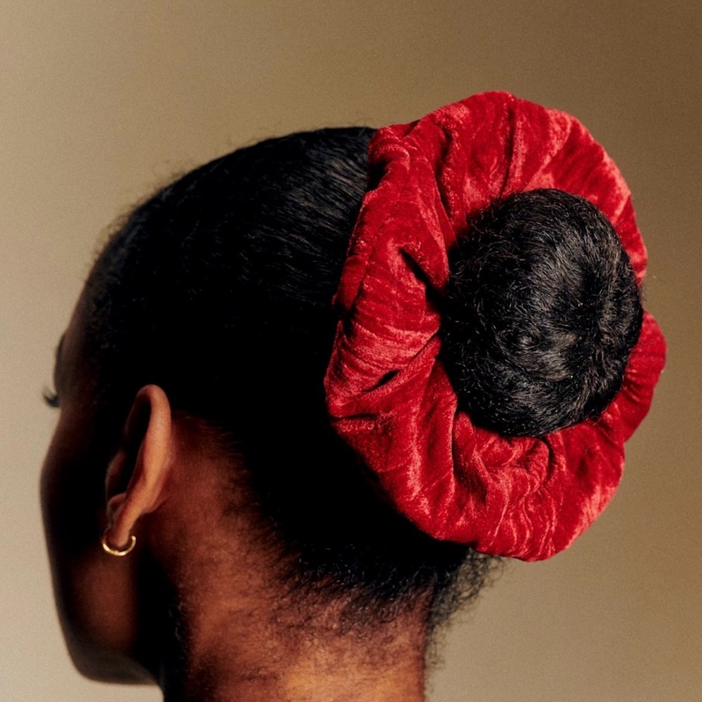 Sézane Red Velvet Scrunchie